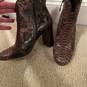 Lucca Lane, snakeskin booties